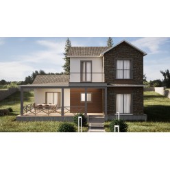 Çift Katlı Prefabrik 167 m2 Maroon House