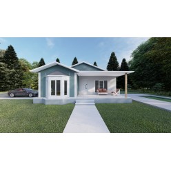 Tek Katlı Prefabrik 82 m2 Blue House