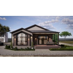 Tek Katlı Prefabrik 86 m2 Brown House Çelik