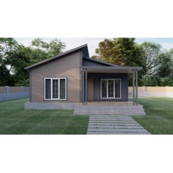 Tek Katlı Prefabrik 92 m2 Brown House